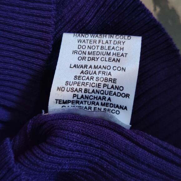 Joseph A tank sleeveless blouse purple ribbed work career stretch Small - Picture 9 of 10